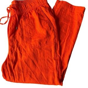Calvin Klein Orange Relaxed Fit Joggers with drawstring and pockets